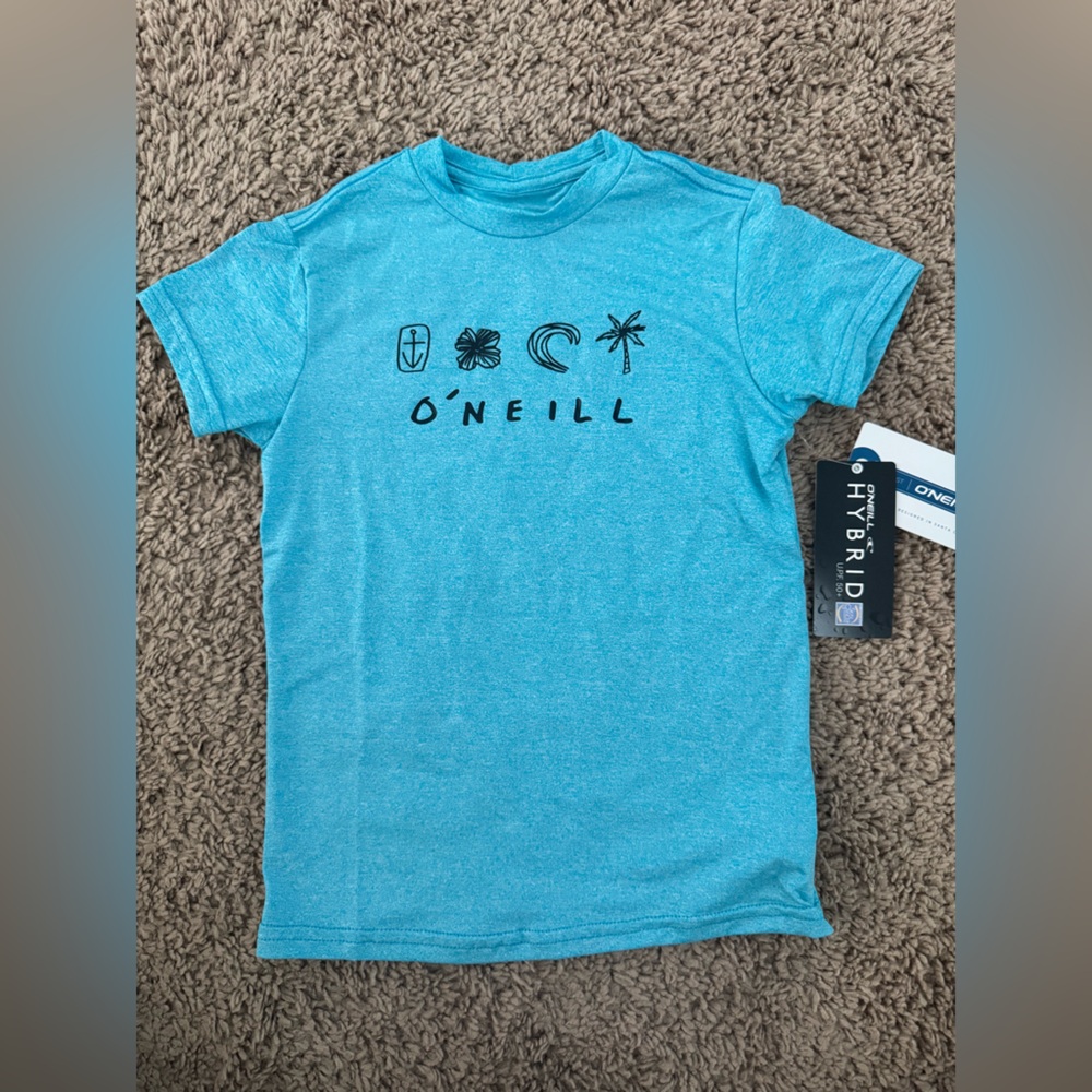 O'Neill Blue Short Sleeve GIRL'S HYBRID S/S
SUN SHIRT Size 8 Turquoise
